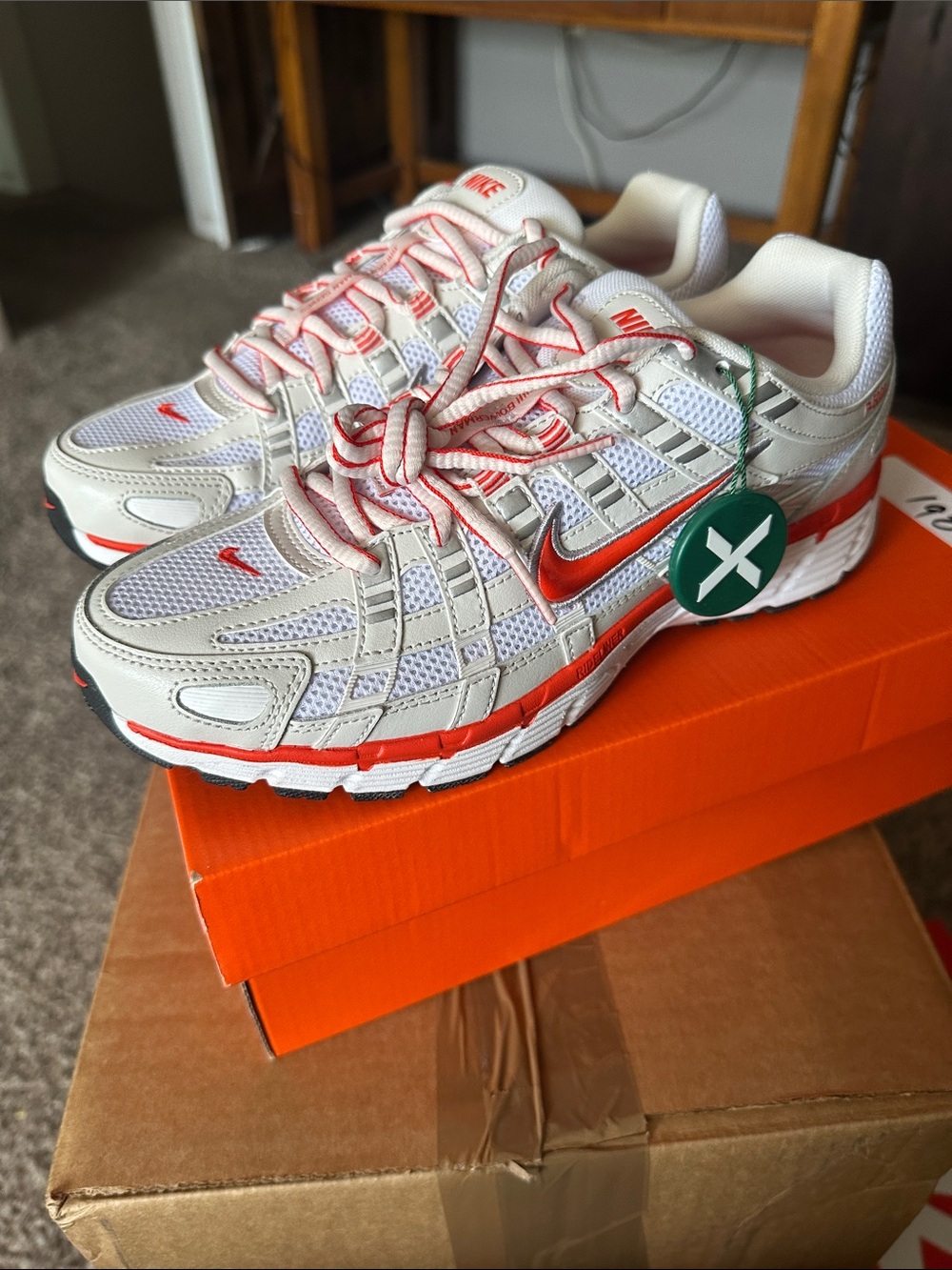 Label on Shoe Box